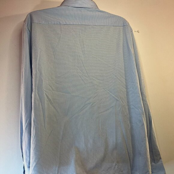Express Men's Blue Striped Soft Stretch Shirt - Size XL - NWT $70 - Picture 5 of 6
